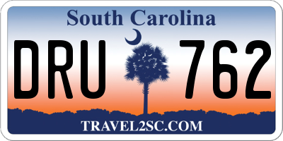 SC license plate DRU762