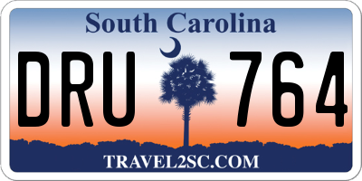 SC license plate DRU764
