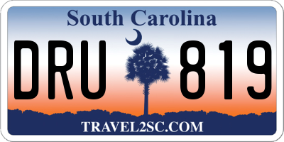 SC license plate DRU819