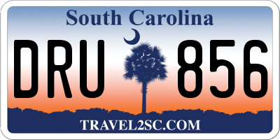 SC license plate DRU856