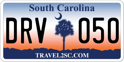 SC license plate DRV050
