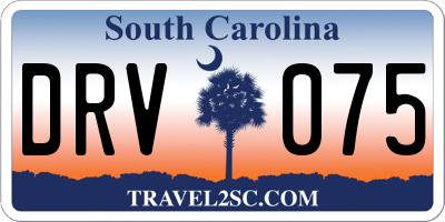 SC license plate DRV075