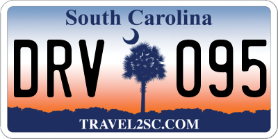 SC license plate DRV095