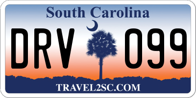 SC license plate DRV099