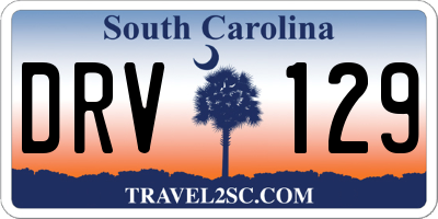 SC license plate DRV129