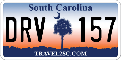 SC license plate DRV157