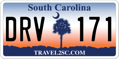 SC license plate DRV171