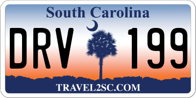 SC license plate DRV199
