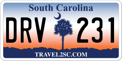 SC license plate DRV231