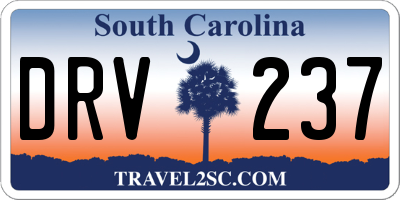 SC license plate DRV237