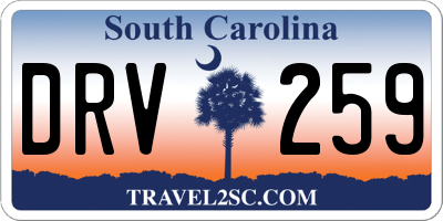 SC license plate DRV259