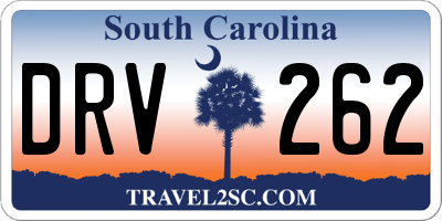 SC license plate DRV262