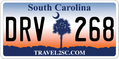 SC license plate DRV268