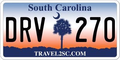SC license plate DRV270