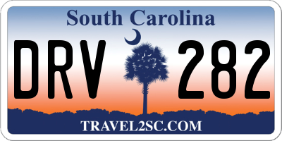 SC license plate DRV282