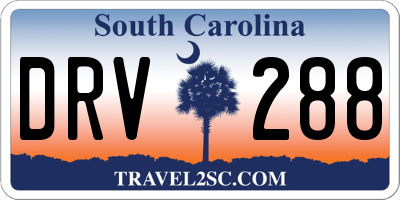 SC license plate DRV288