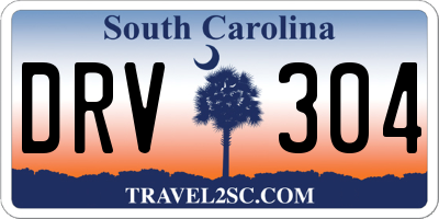 SC license plate DRV304