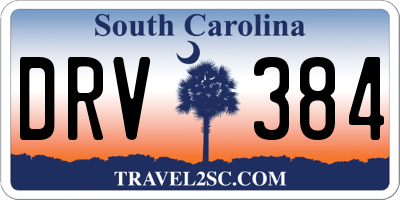 SC license plate DRV384
