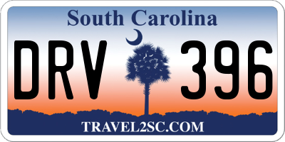 SC license plate DRV396