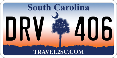 SC license plate DRV406