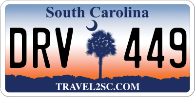 SC license plate DRV449