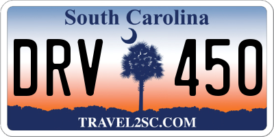 SC license plate DRV450