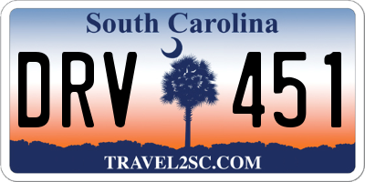 SC license plate DRV451