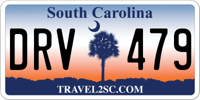 SC license plate DRV479
