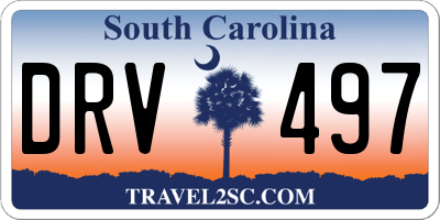 SC license plate DRV497