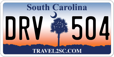 SC license plate DRV504