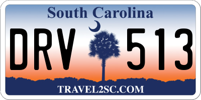 SC license plate DRV513