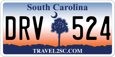 SC license plate DRV524