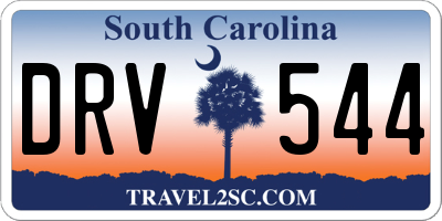SC license plate DRV544