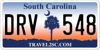 SC license plate DRV548