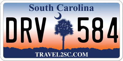 SC license plate DRV584