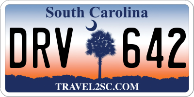 SC license plate DRV642