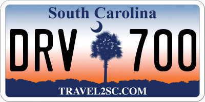 SC license plate DRV700