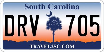 SC license plate DRV705