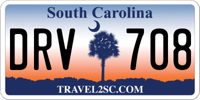SC license plate DRV708
