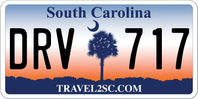 SC license plate DRV717