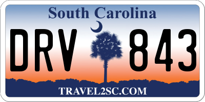 SC license plate DRV843
