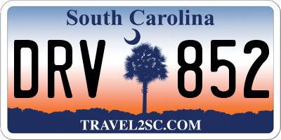 SC license plate DRV852