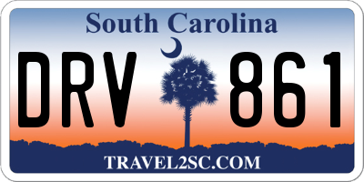 SC license plate DRV861
