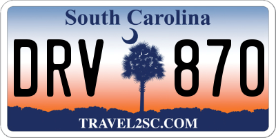 SC license plate DRV870