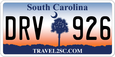 SC license plate DRV926