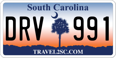 SC license plate DRV991