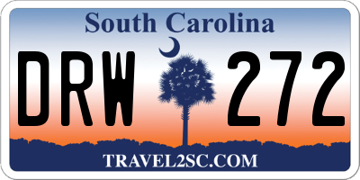SC license plate DRW272