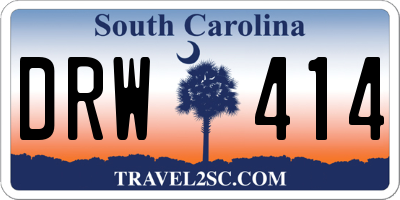 SC license plate DRW414