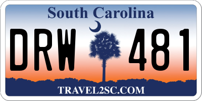 SC license plate DRW481