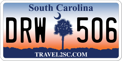 SC license plate DRW506